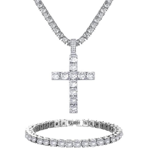 Ronglry Cuban Link Chain for Men Miami Cuban Link Chain Silver Cuban Chain 18